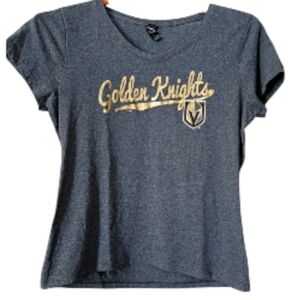 Vegas Golden Knights Tee L gray Womens short sleeve GUC hockey shirt NHL